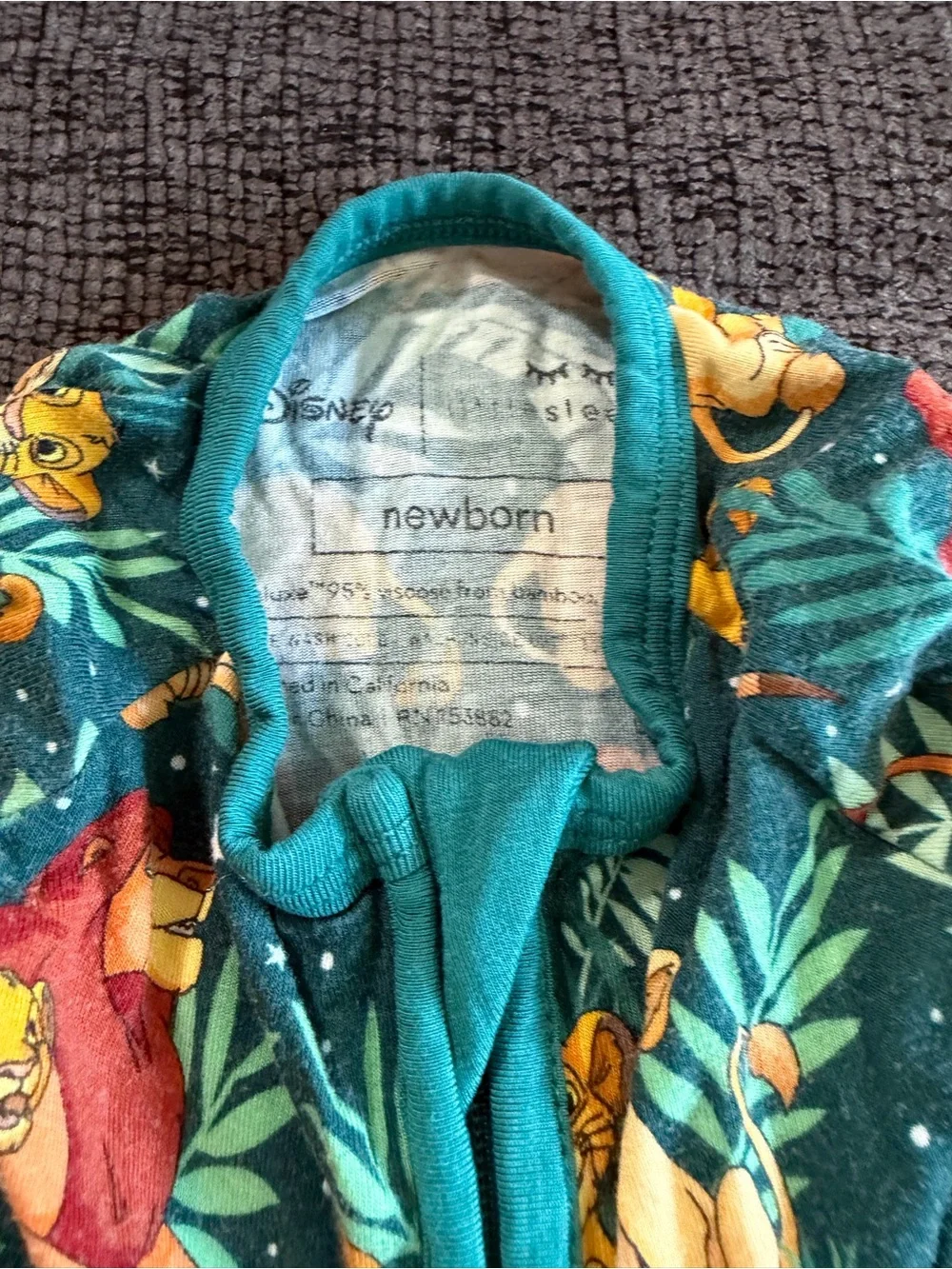 Disney Lion King Print One-Piece Footie Pajamas